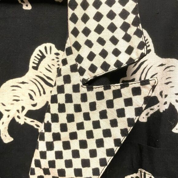 Vintage 90’s Primitive Arts Zebra Print Blazer - Picture 4 of 7